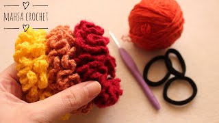 آموزش قلاب بافی-  کش مو بافتنی Crochet Scrunchies | Mahsa Crochet