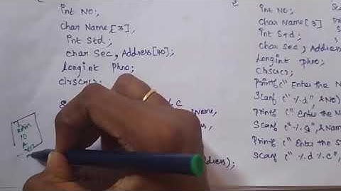 Student details in c program | simple program in c| class-5