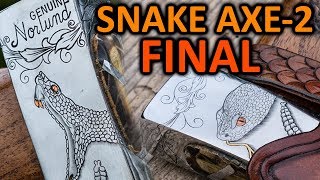 Restored Vintage GENUINE NORLUND Snake Axe 2 with INLAYS