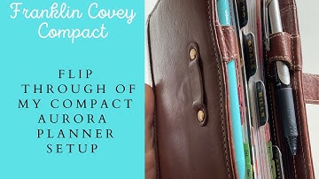 Franklin Covey Compact Vintage Aurora Set Up and Flip through