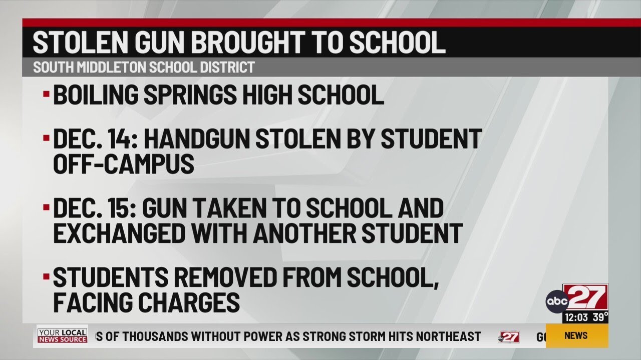 Stolen gun brought to Boiling Springs High School