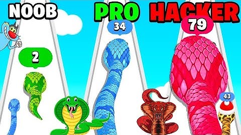 Noob vs Pro vs Hacker vs God | Snake Run Race | Biggest Snake Game