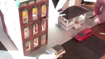 model train roads and side walks