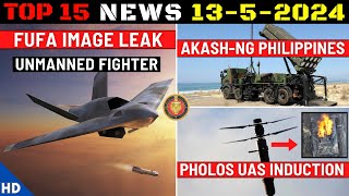 Indian Defence Updates : India's FUFA Unmanned Fighter,Akash-NG To Philippines,Pholos UAS Induction