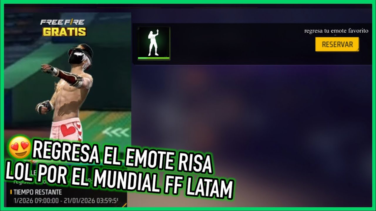Lol Risa Regresa el Emote Lol Risa Oculto Gratis en Evento del Mundial FF Latam ...
