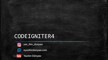 29. Codeigniter 4 - Construct metodunu oluşturalım.