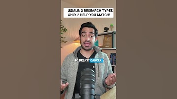 3 Types of Research for USMLE | Only 2 Will Help You Match! #shorts #usmle #medstudent