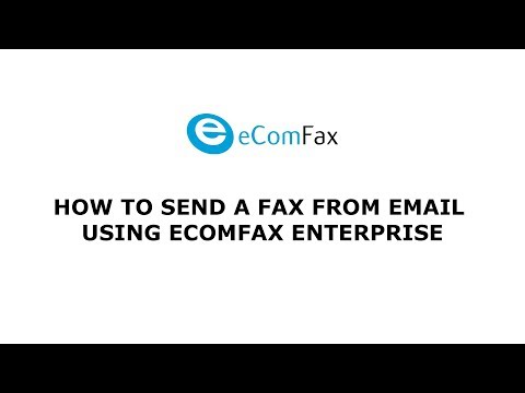 How to send a fax from email using #eComfax Enterprise