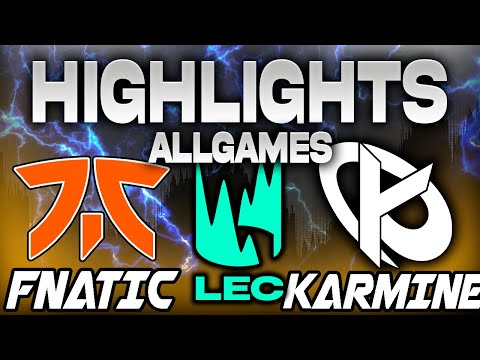 FNATIC VS KARMINE CORP ALLGAMES HIGHLIGHTS LEC 2025 WINTER SEASON - LEAGUE OF LEGENDS - PLAYOFFS
