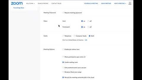 Zoom settings to only allow authenticated users
