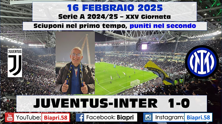 16.2.2025 JUVENTUS-INTER 1-0 **SCIUPONI nel primo tempo, PUNITI nel secondo** (Video Biapri)