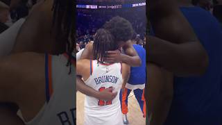 Jalen Brunson 🤝 Joel Embiid after their Round 1 series! | #Shorts