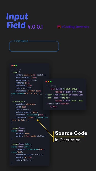 Input Field using HTML and CSS - YouTube