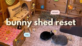 resetting my bunnies cosy shed 🏡 relaxing ASMR clean with me