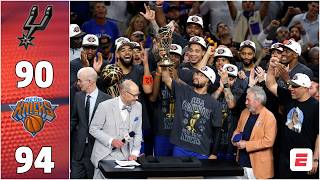 HISTORIC. KNICKS ARE THE NBA CHAMPIONS after defeating the SPURS. BRUNSON was the MVP | NBA