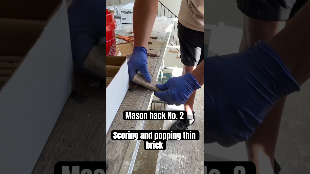 Masonry Hack no. 2 scoring and popping thin brick 