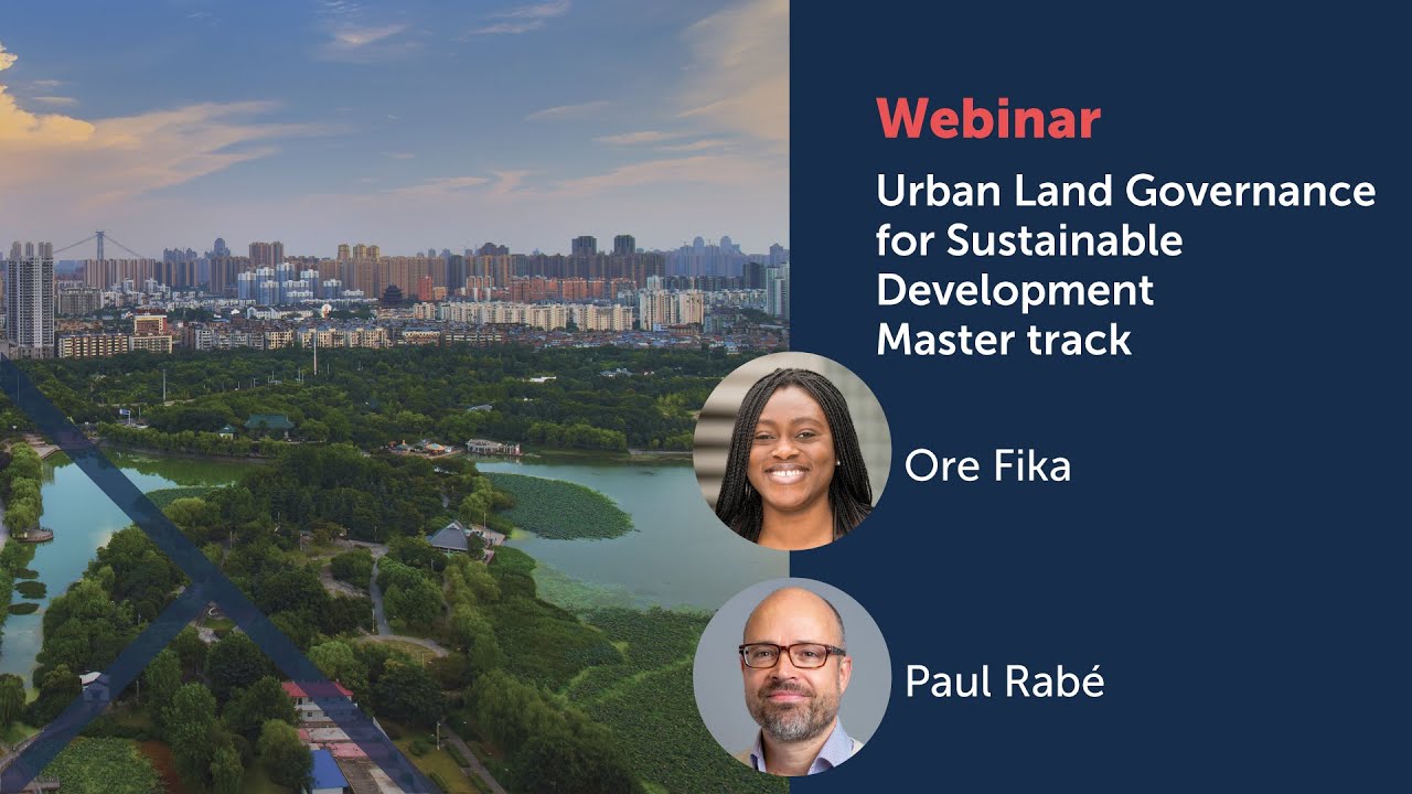 IHS Webinar: Urban Land Governance for Sustainable Development Master track