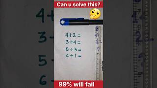 99% will fail solve this Puzzle. #trending #braintest #iqtest #mathquiz #mathpuzzle