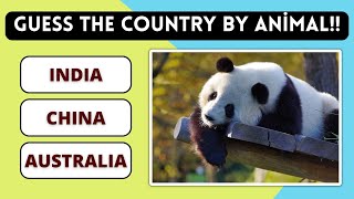 Animal Quiz | Guess The Country By The National Animal 🦃 🦘