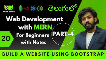 Build a Website using Bootstrap in Telugu Part-4 | MassCoders | Dodagatta Nihar