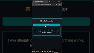 I built a Random Joke Generator with #html #css and #javascript