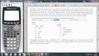 Hypothesis Tests about a Mean (sigma known) with the TI-83/84: Z-Test