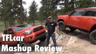 2015 Toyota 4Runner TRD Pro vs Tacoma TRD Pro Off-Road Mashup Review