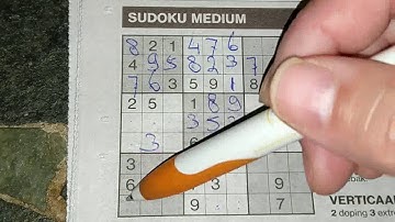 A quick spectacular Medium Sudoku puzzle (with a PDF file) 10-10-2019