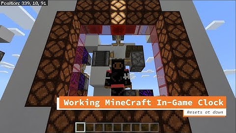 Minecraft Bedrock In Game Analog Clock