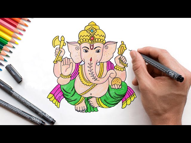 Shree Ganesha mandala art | Mandala art therapy, Design art drawing, Doodle  art designs