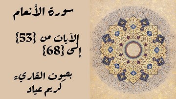 سورة الأنعام  | {53} إلى {68} | بصوت القاريء كريم عياد