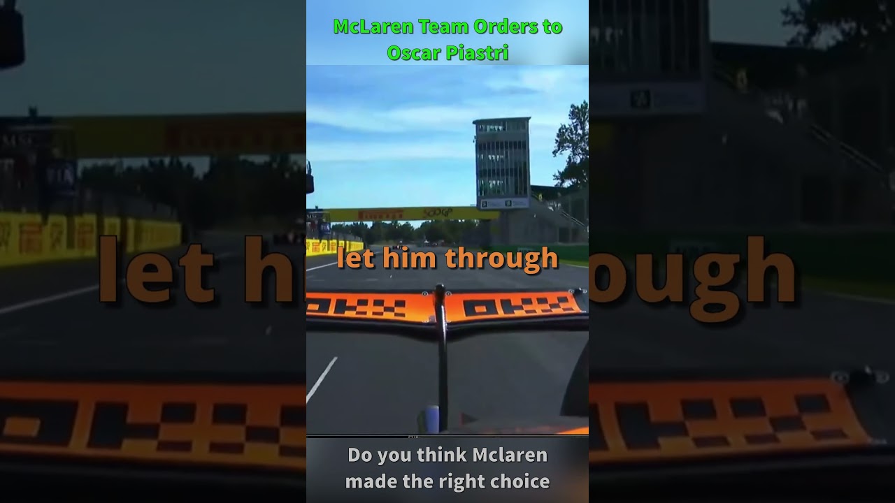 Mclaren team Orders to Oscar Piastri | Monza 2025