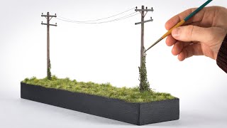 Countryside Utility Pole Diorama - 1/48 Scale