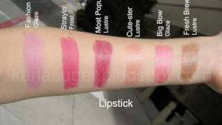 Celebrity KarlaSugar's swatches of MAC Hello Kitty Profile