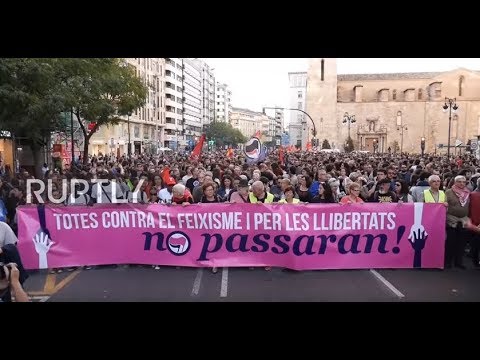 Spain: 'They will not pass!' - Thousands march against fascism in Valencia