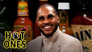 Carmelo Anthony Goes Hard in the Paint While Eating Spicy Wings | Hot Ones