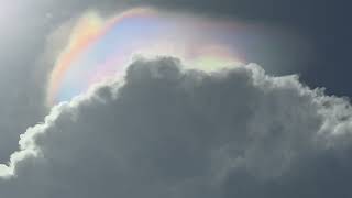 IRIDESCENT PILEUS ICE CRYSTAL CLOUD TOP OF CUMULONIMBUS 