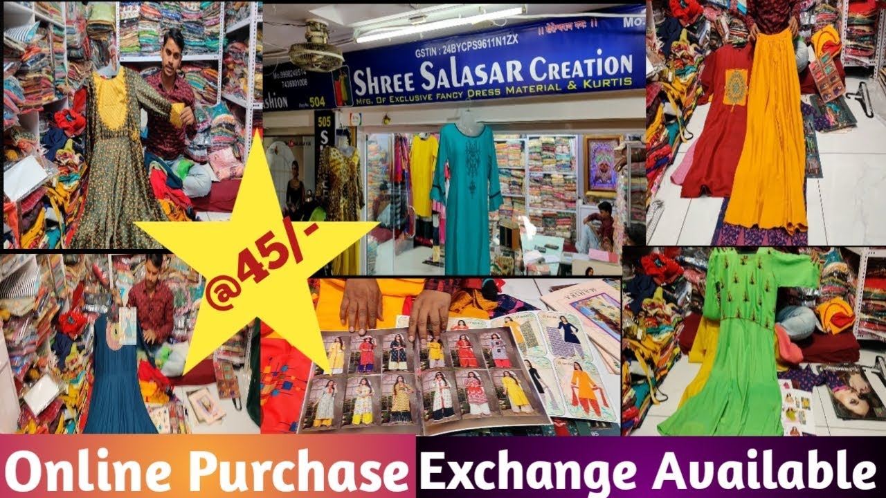 SURAT WHOLESALE MARKET Latest Designer, Catalog Kurtis , Leggings & Dress Materials Collection