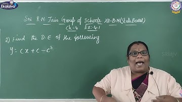 XII -  BUSINESS  MATHS  - TN SAMACHEER -  Differential equations   Ch.4 - Ex.4.1 -      SUMS 1, 2