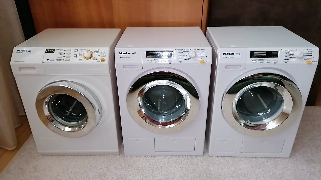 Miele SOFTTRONIC and 2 Miele W1 toy washing machines YouTube