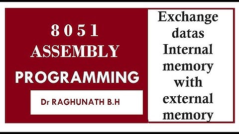 #BECL456A  8051 ALP to exchange block of 6 datas with Internal memory 10h with external memory 2000h