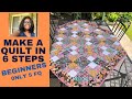 Super fast quilt in a day for beginners easy as 123  pattern below