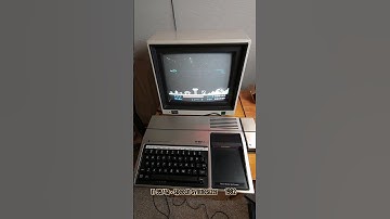 Texas Instruments TI-99/4a with speech synthesizer and Parsec cartridge #shorts #retrogaming