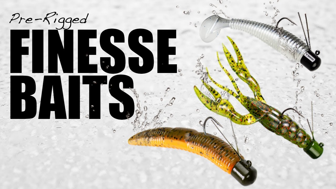 Delong Lures - 9 Fishing Lures Pre Rigged Worms for Largemouth