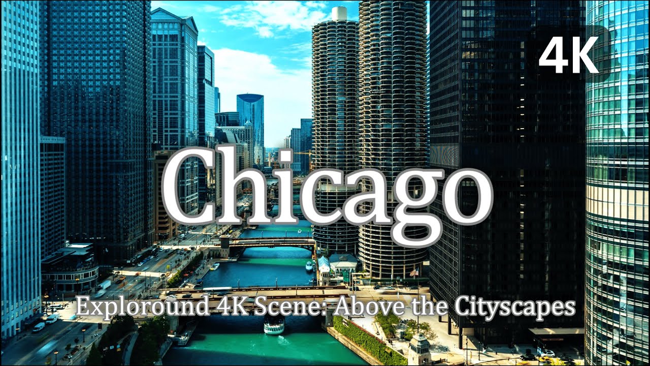 Aerial Views of Chicago 4K With Inspiring and Relaxation music