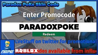 Roblox Arsenal Paradox Poke Skin Code Youtube - roblox fortnite paradox poke