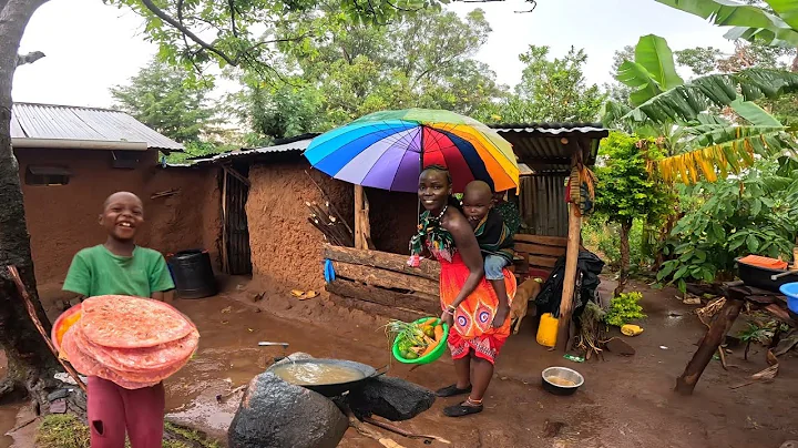 Beautiful Rainy Day 🌧🌧After a long Drought We Had to Cancel the Cooking to fetch Water |Red Chapati