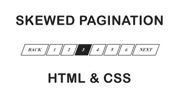 Skewed Page Pagination in HTML and CSS