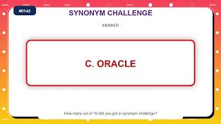 Synonym Challenge #0143 | Similar Words Quiz Practice