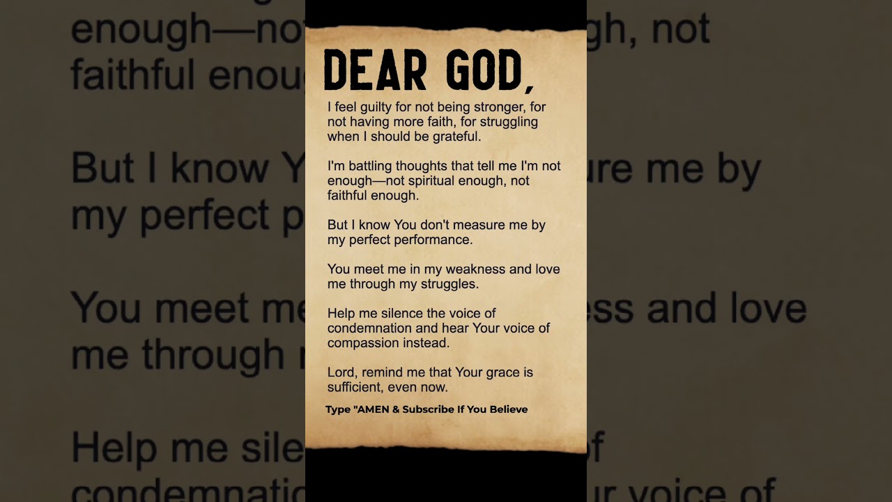 Gods Prayer When You Feel Not Enough | Daily Journey with Jesus